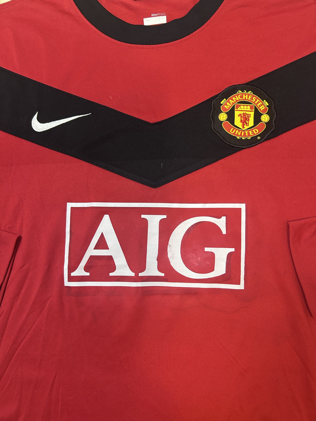 Nike logo, chevron and crest close-up