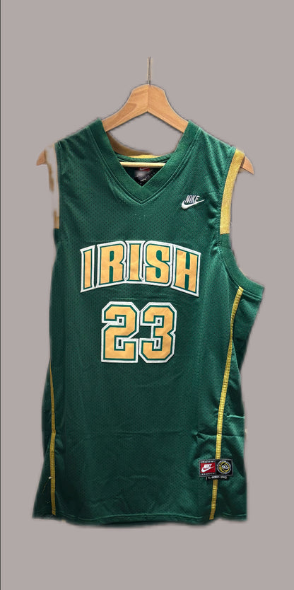 Vintage LeBron James #23 St. Vincent-St. Mary Irish high school basketball Jersey
