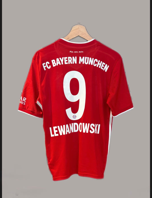 Vintage #9 Lewandowski 2019/20 Bayern Munich Home Jersey Adidas Soccer Jersey