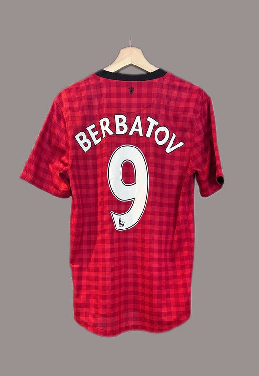 Authentic Berbatov #9 Manchester United 2012-13 Home Football T-Shirt