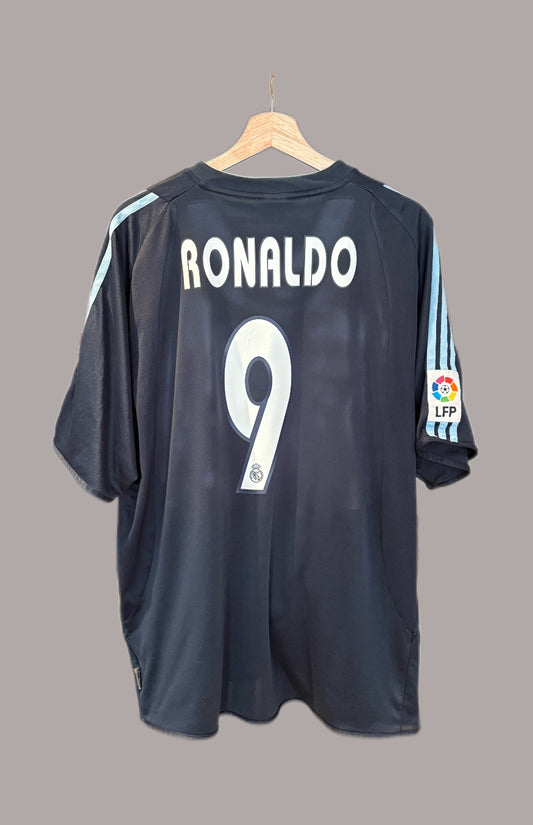 Authentic Ronaldo #9 Real Madrid 2003/04 Away Football Jersey