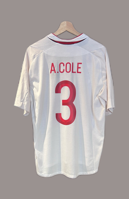 Vintage Ashley Cole #3 England 2012/13 Home Football T-Shirt