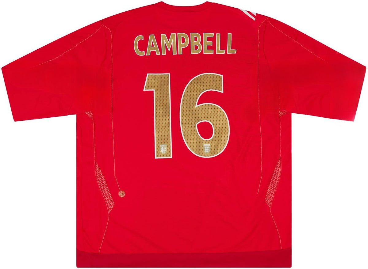 Authentic Campbell #16 England 2006-08 Away Football