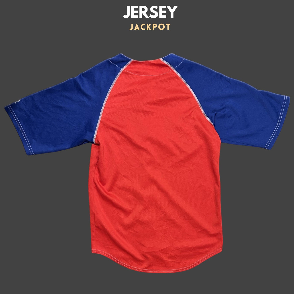 Vintage Philadelphia Phillies MLB Full Button Dri-Fit Red/Blue