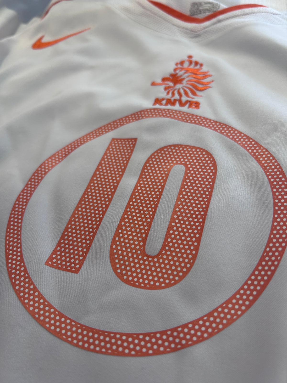 Authentic v.Nistelrooy #10 Netherlands 2006-08 Away Football T-Shirt