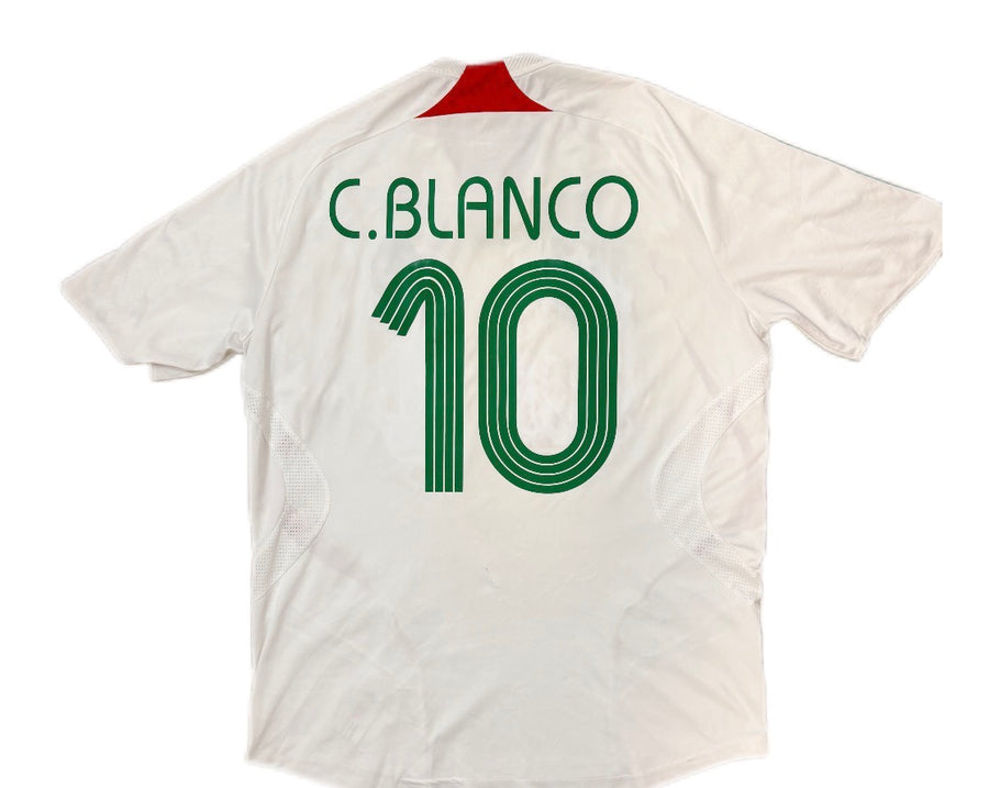 Authentic #10 C.Blanco Mexico 2007-08 Away Football