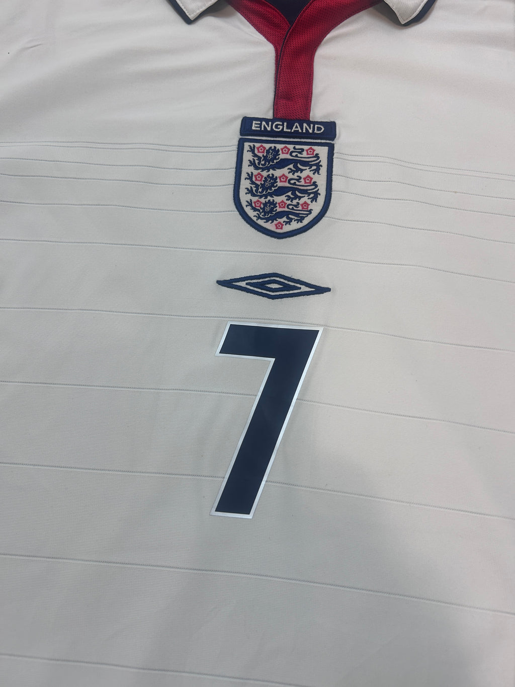 Authentic Beckham #7 England 2003-05 Home Football
