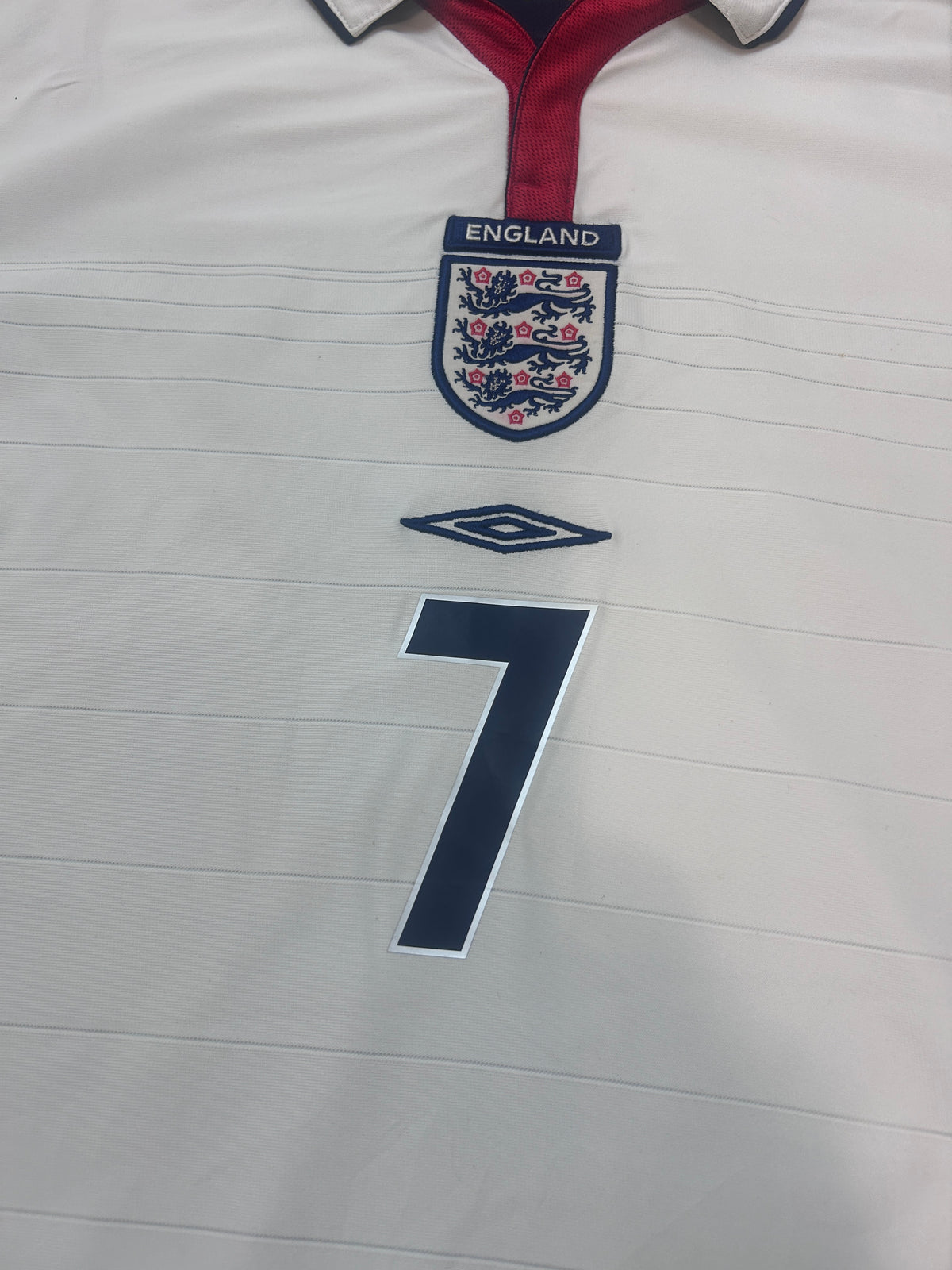 Authentic Beckham #7 England 2003-05 Home Football