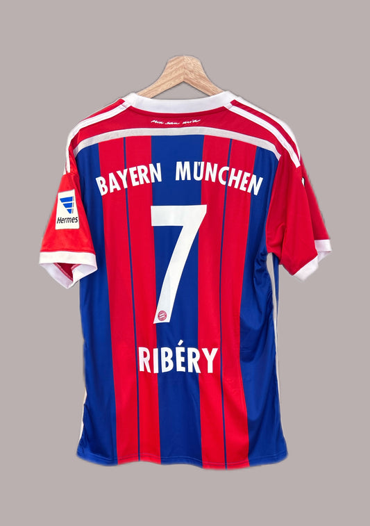 Vintage Ribéry #7 Bayern Munchen 2014/15 Home Football T-Shirt
