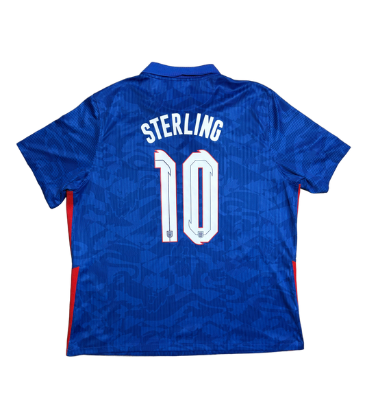 Authentic #10 Sterling England 2020-2022 Away Football
