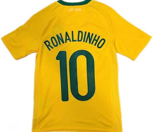 Authentic Ronaldinho #10 Brazil 2010-11 Home football