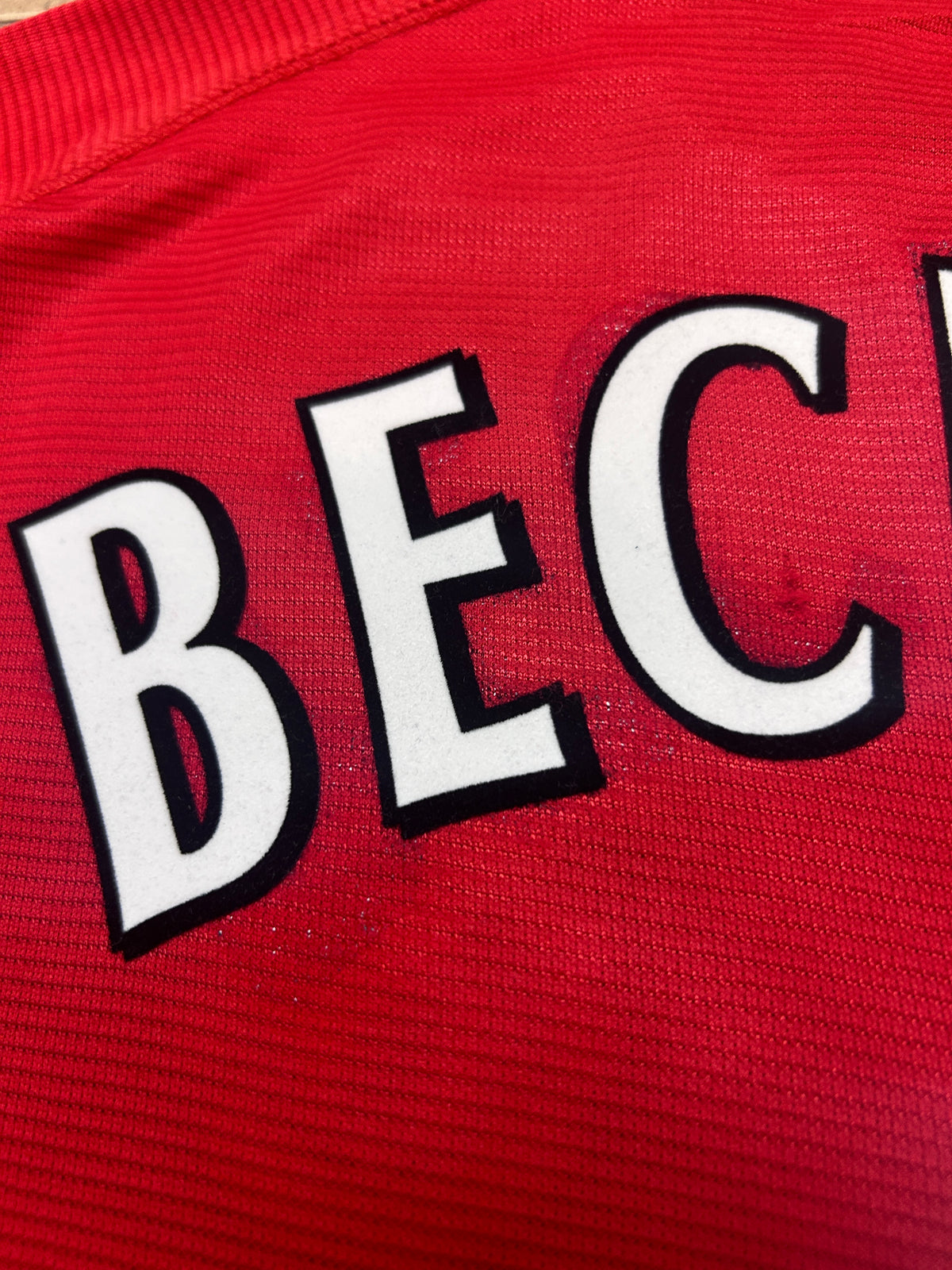Authentic Beckham #7 Manchester United 2000-01 Home Football