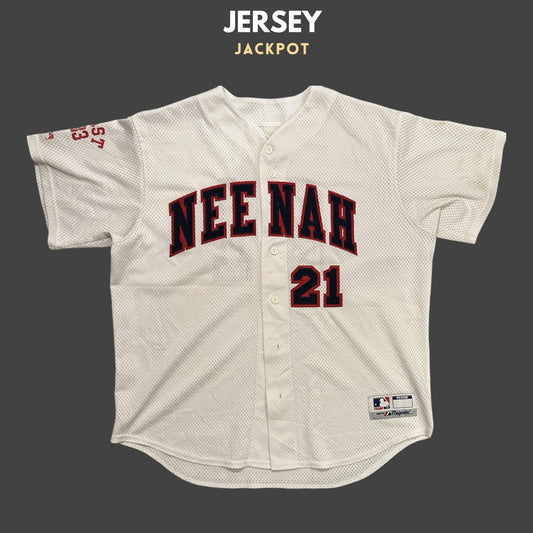 Vintage Nee Nah Baseball Shirt White/Black/Red Men‰۪s XL