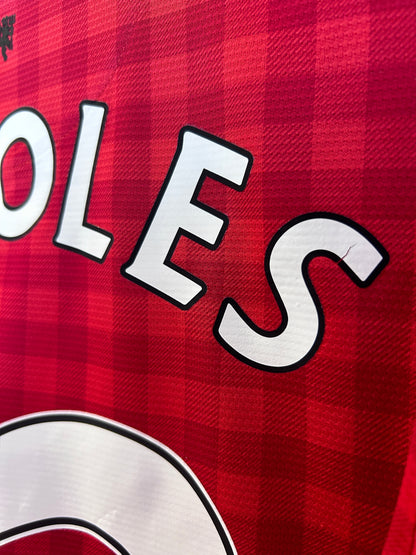 Authentic Scholes #22 Manchester United 2012/13 Home Football T-Shirt