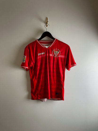 Vintage Sevilla FC 2010/11 Away Football T-shirt Red Youth M