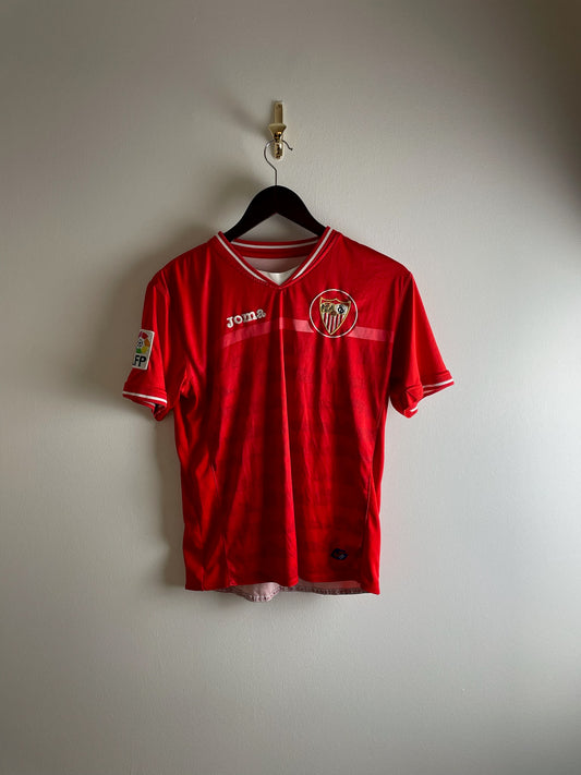 Vintage Sevilla FC 2010/11 Away Football T-shirt Red Youth M