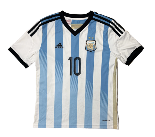 Authentic #10 Messi Argentina 2013-14 Home Football