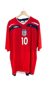 Authentic #10 Owen England 2008 Away Football