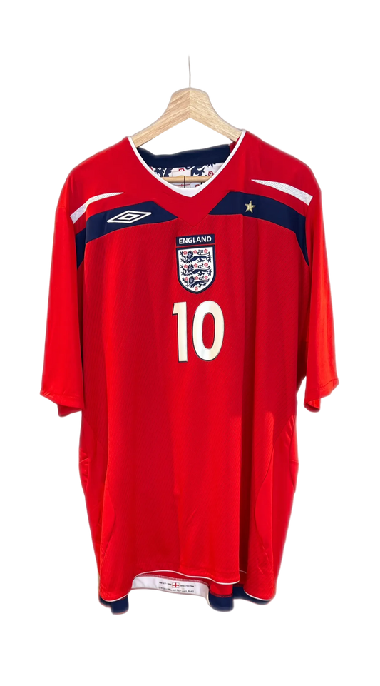 Authentic #10 Owen England 2008 Away Football