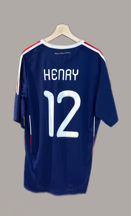 Vintage #12 Thierry Henry France 2009/10 Home Football Shirt