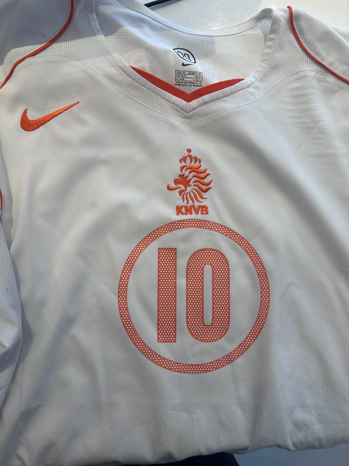 Authentic v.Nistelrooy #10 Netherlands 2006-08 Away Football T-Shirt
