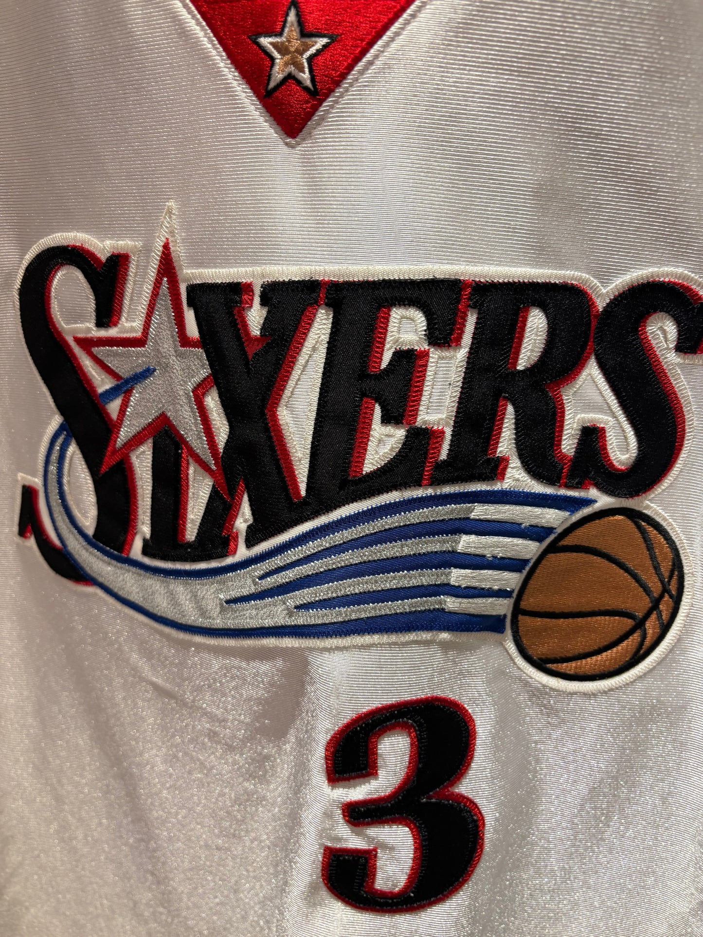 Vintage # 3 Allen Iverson Philadelphia 76ers 2000-01 basketball Jersey