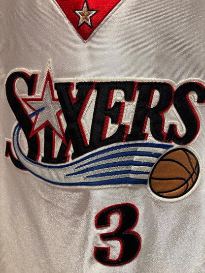 Vintage # 3 Allen Iverson Philadelphia 76ers 2000-01 basketball Jersey