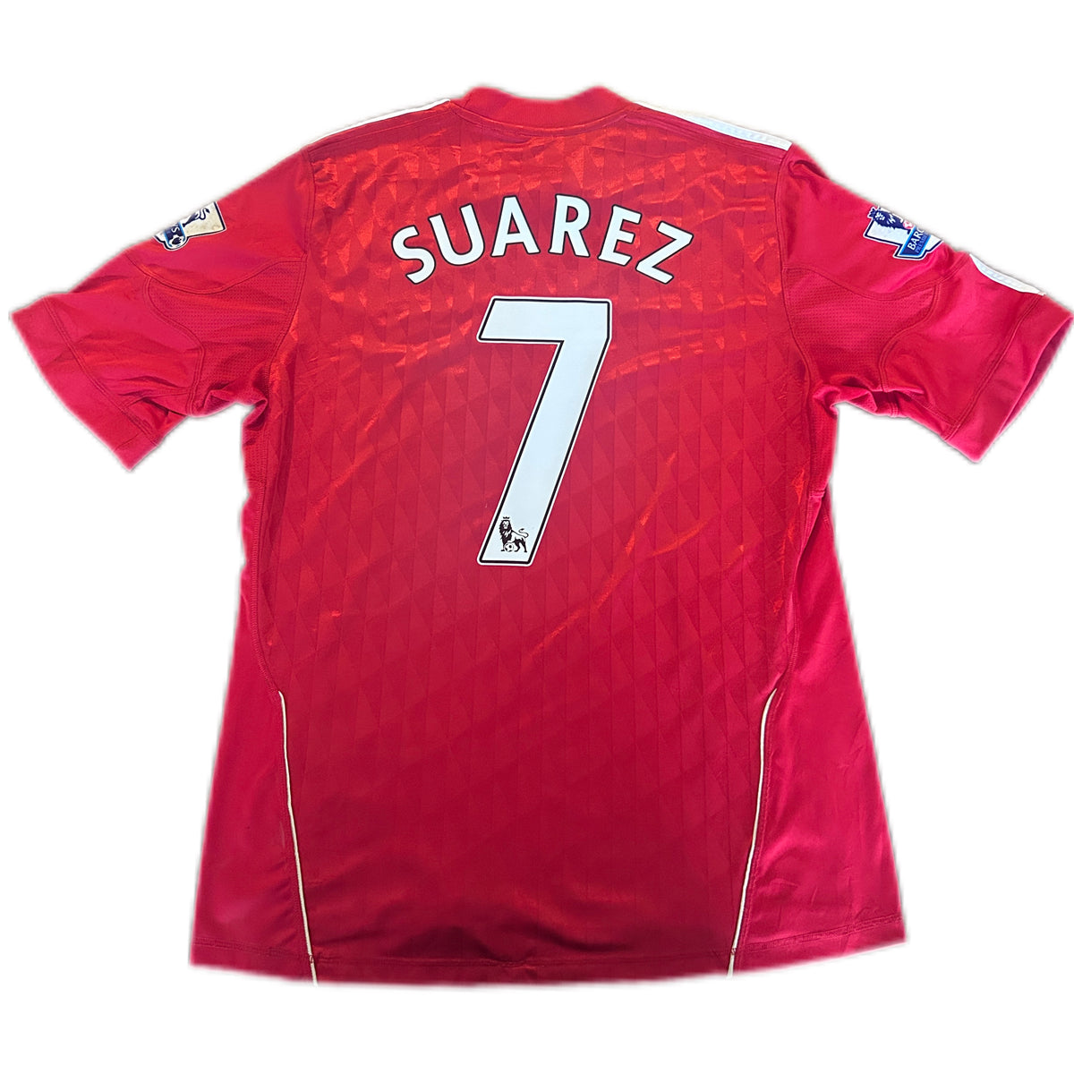 Authentic Suarez #7 Liverpool 2010-11 Home Football