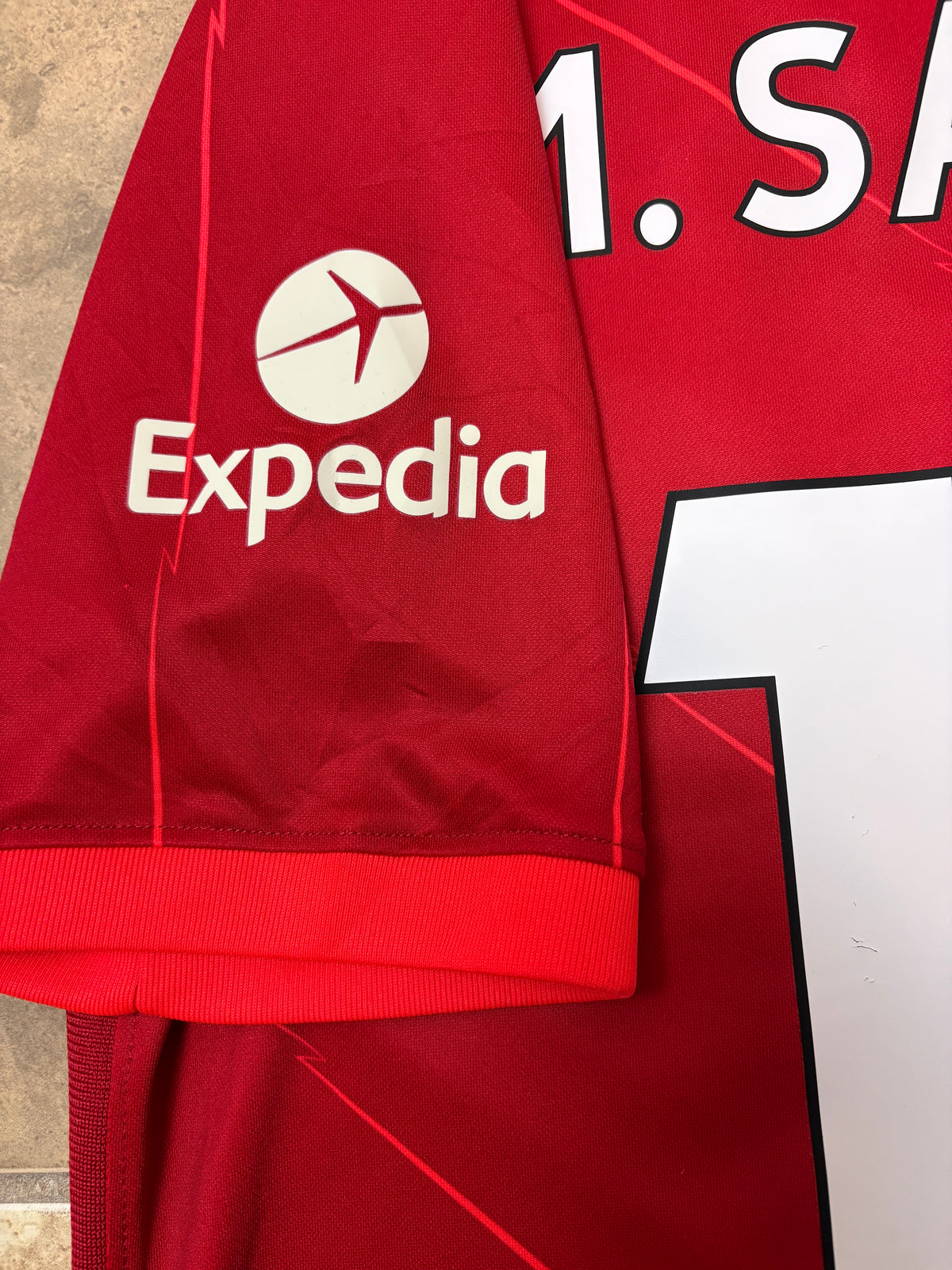Authentic #11 M. Salah Liverpool 2021-22 Home Football
