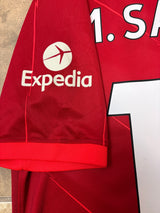 Authentic #11 M. Salah Liverpool 2021-22 Home Football