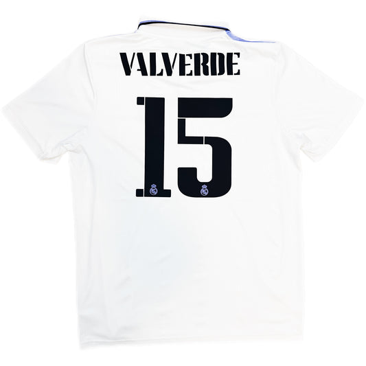 Authentic Valverde #15 Real Madrid 2022-23 Home Football