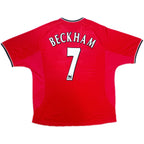 Authentic Beckham #7 Manchester United 2000-01 Home Football