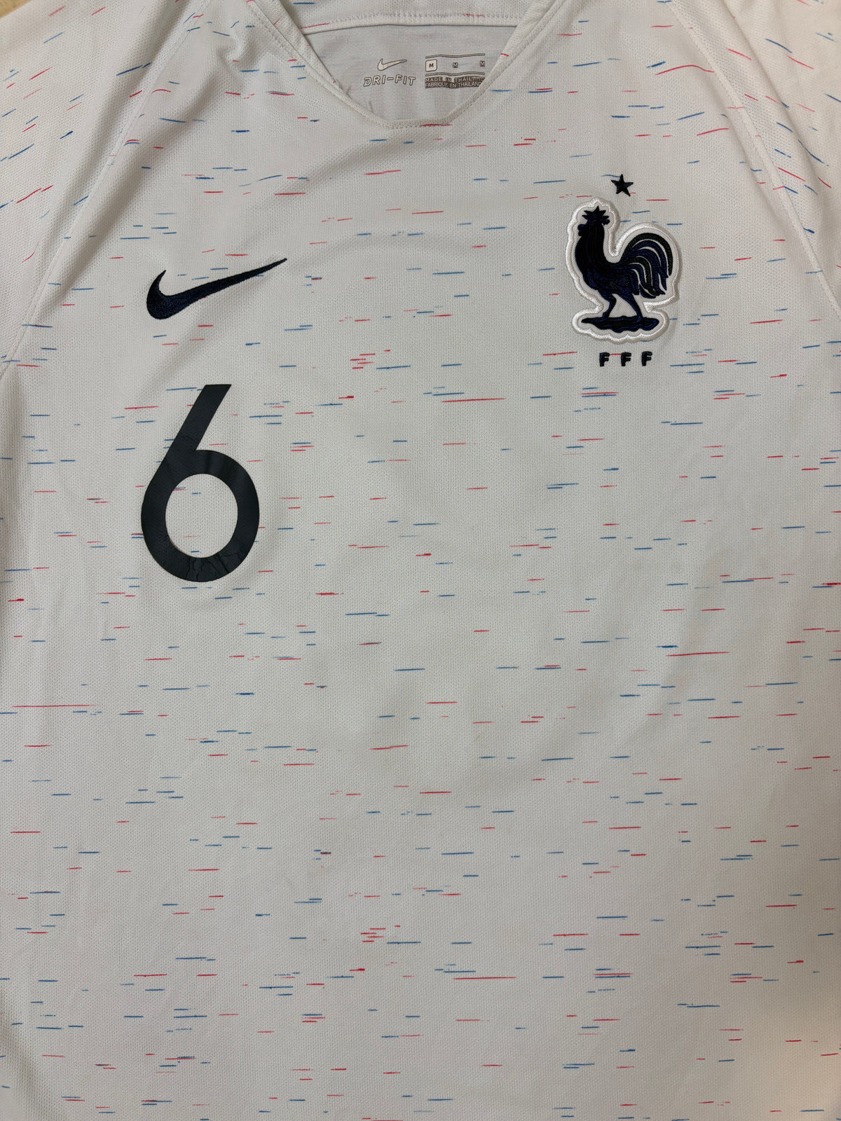 Authentic #6 Pogba France 2018 away Football