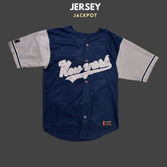 Vintage New York Baseball Shirt Blue/Grey Men‰۪s XL