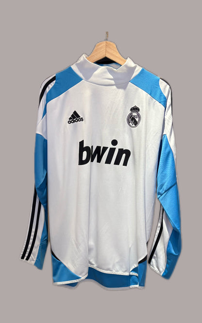 Vintage Real Madrid 2012-2013 long-sleeve football training top.
