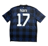 Authentic #17 Nani Manchester United 2013-2014 away Football