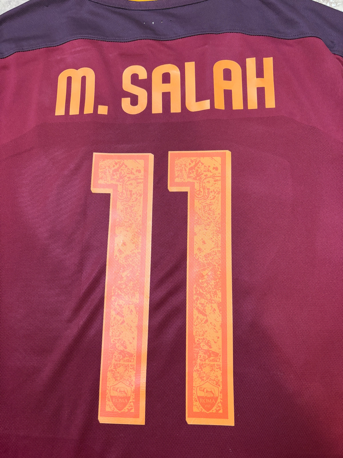 Authentic #11 M.Salah AS Roma 2015-16 Home Football