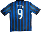 Authentic Eto’o #9 InterMilan 2011-2012 home Football
