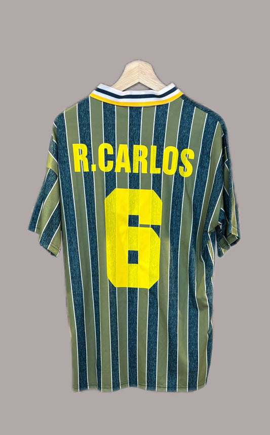 Vintage Roberto Carlos #6 Inter Milan 1995/96 Away Football Soccer