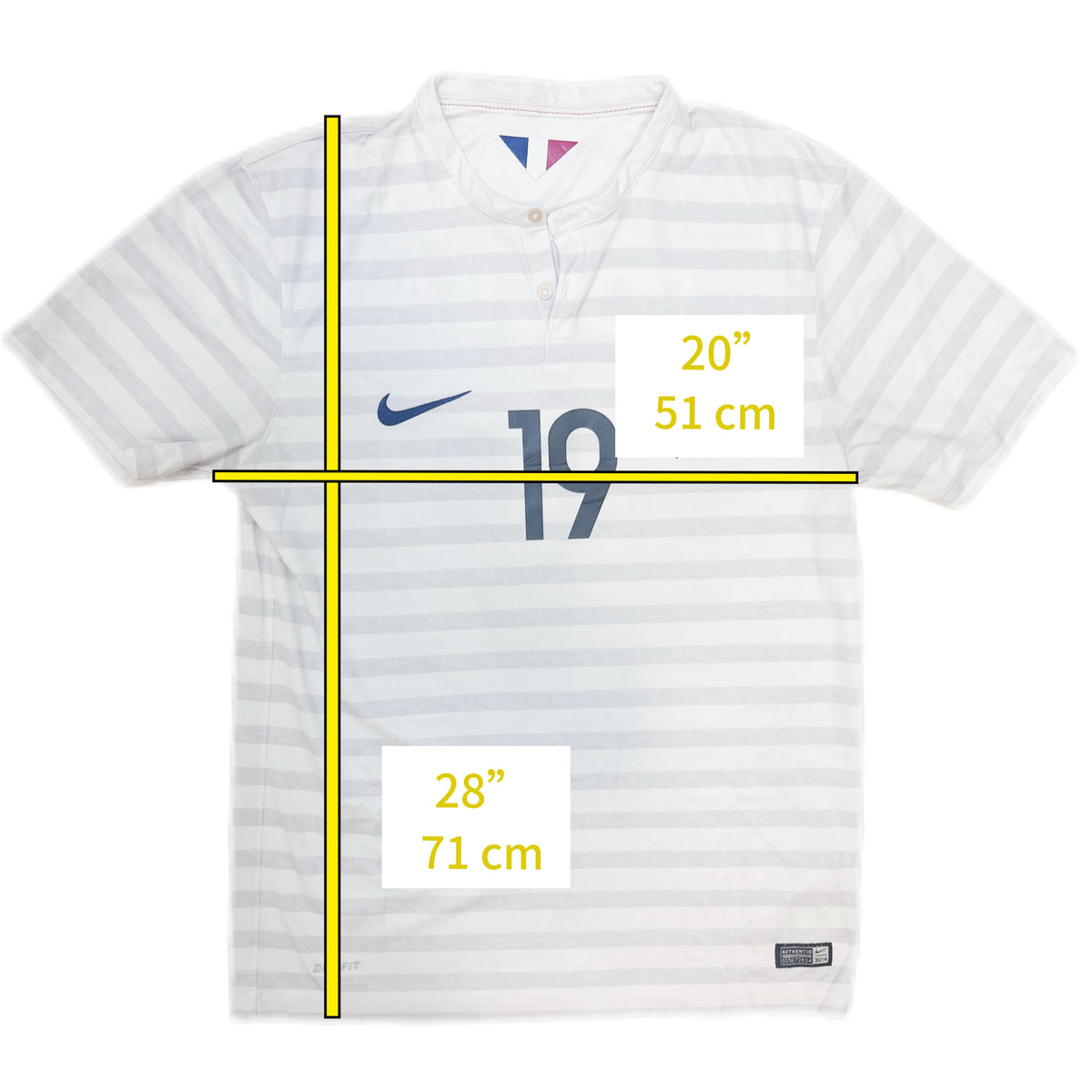 Authentic Pogba #19 France 2014-15 Away Football