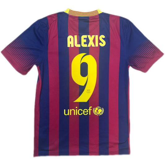 Authentic Alexis #9 Barcelona 2013-14 Home