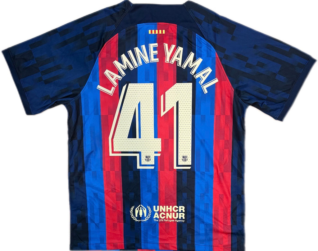 Authentique maillot domicile Lamine Yamal #41 FC Barcelone 2022-2023