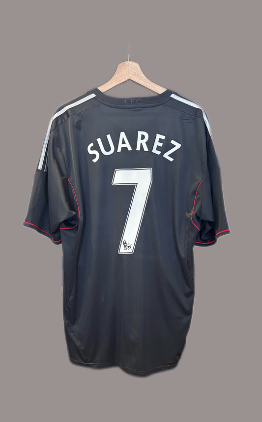 Authentic Suarez #7 Liverpool 2011/12 Away Football T-Shirt