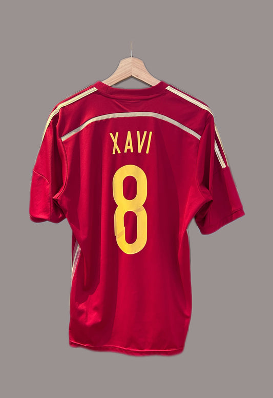Authentic Xavi #8 Spain 2014 Home Football T-Shirt