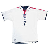 Authentic Beckham #7 England 2003-05 Home Football