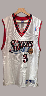 Vintage # 3 Allen Iverson Philadelphia 76ers 2000-01 basketball Jersey