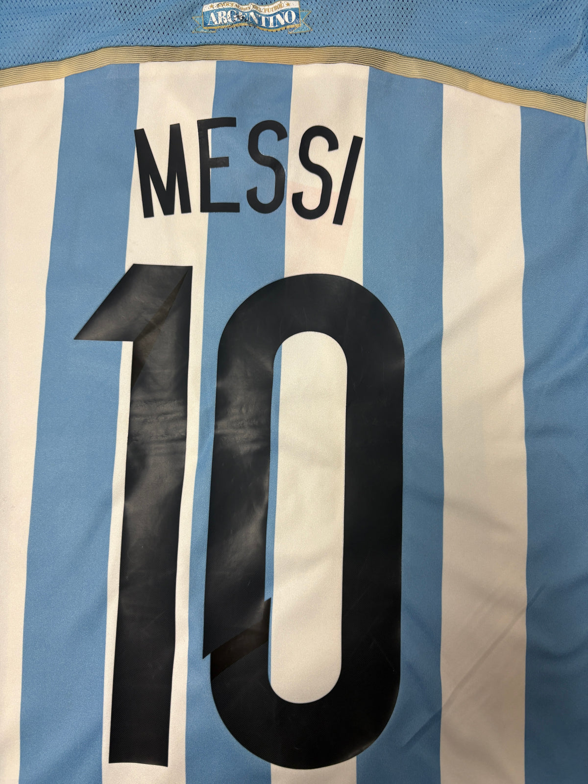 Authentic #10 Messi Argentina 2013-14 Home Football