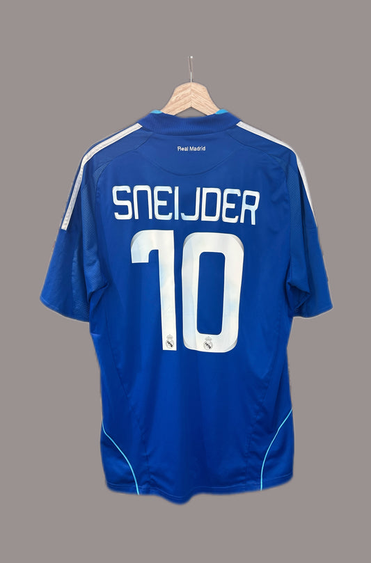 Authentic Sneijder #10 Real Madrid 2008/09 Away Football T-Shirt