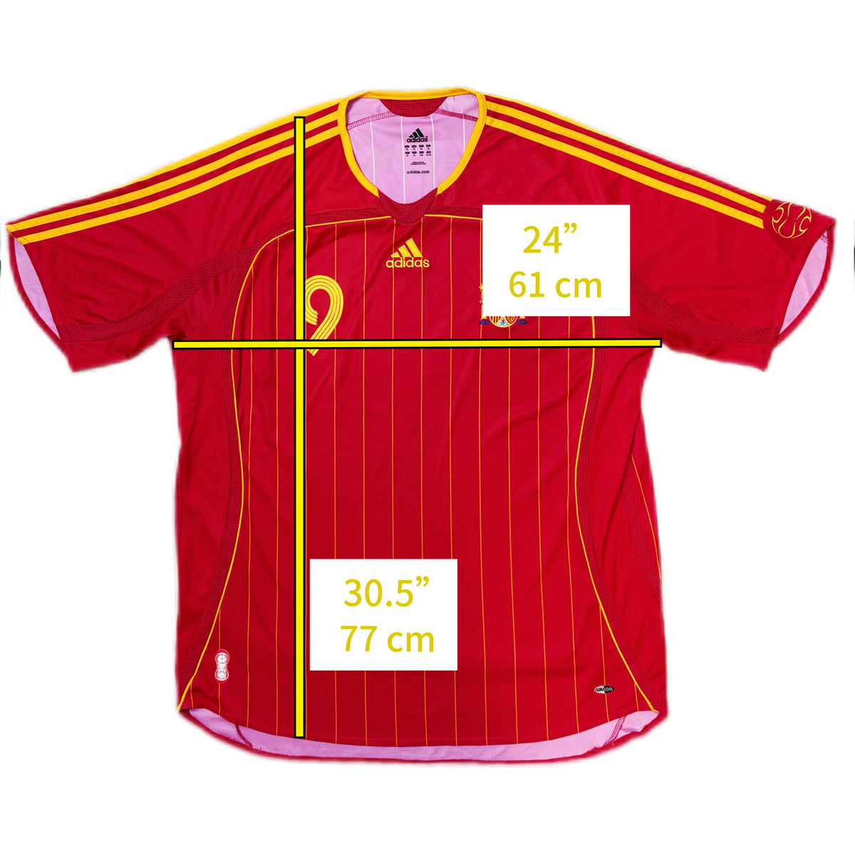 Authentic F.Torres #9 Spain 2006-08 Home Football