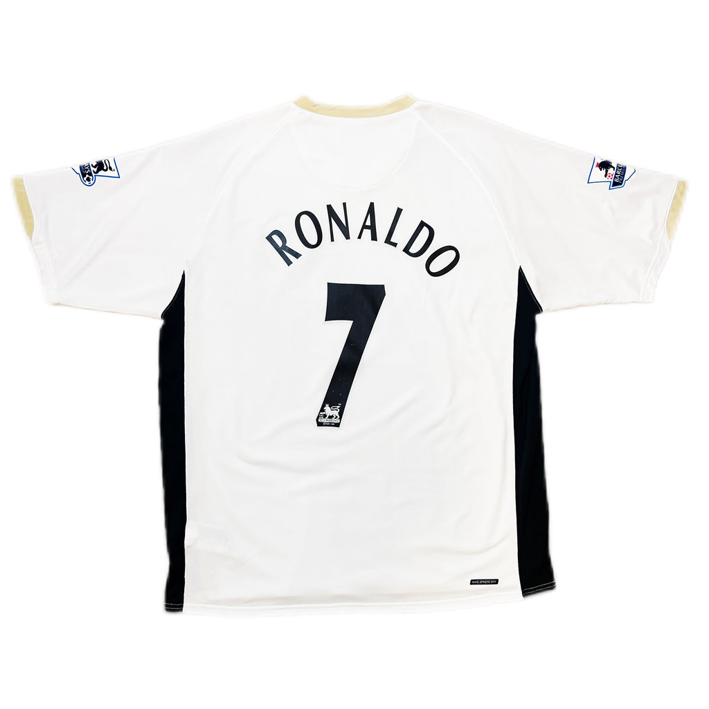 Maillot de football extérieur authentique de Ronaldo #7 Manchester United 2006-08